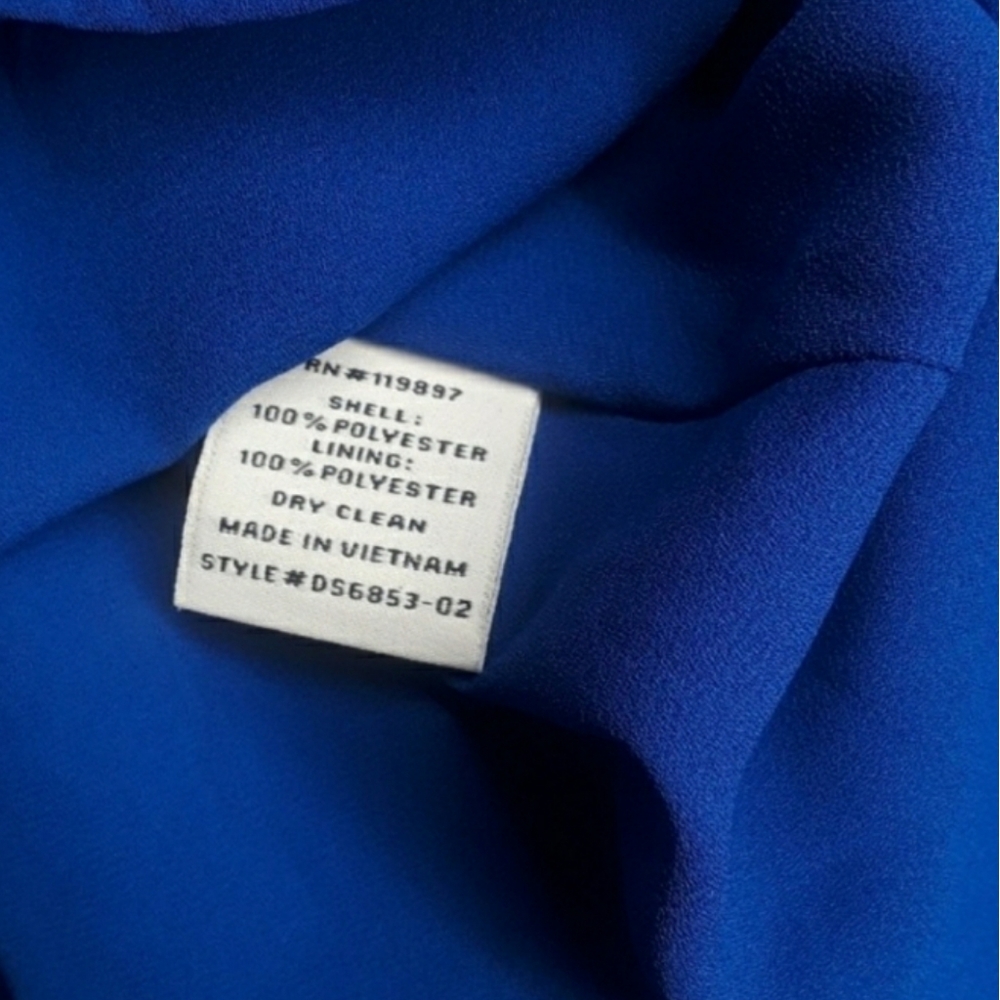 19 COOPER Crepe Skater Sleeveless Fit & Flare Dress Cobalt Blue Large NWT - Picture 6 of 9